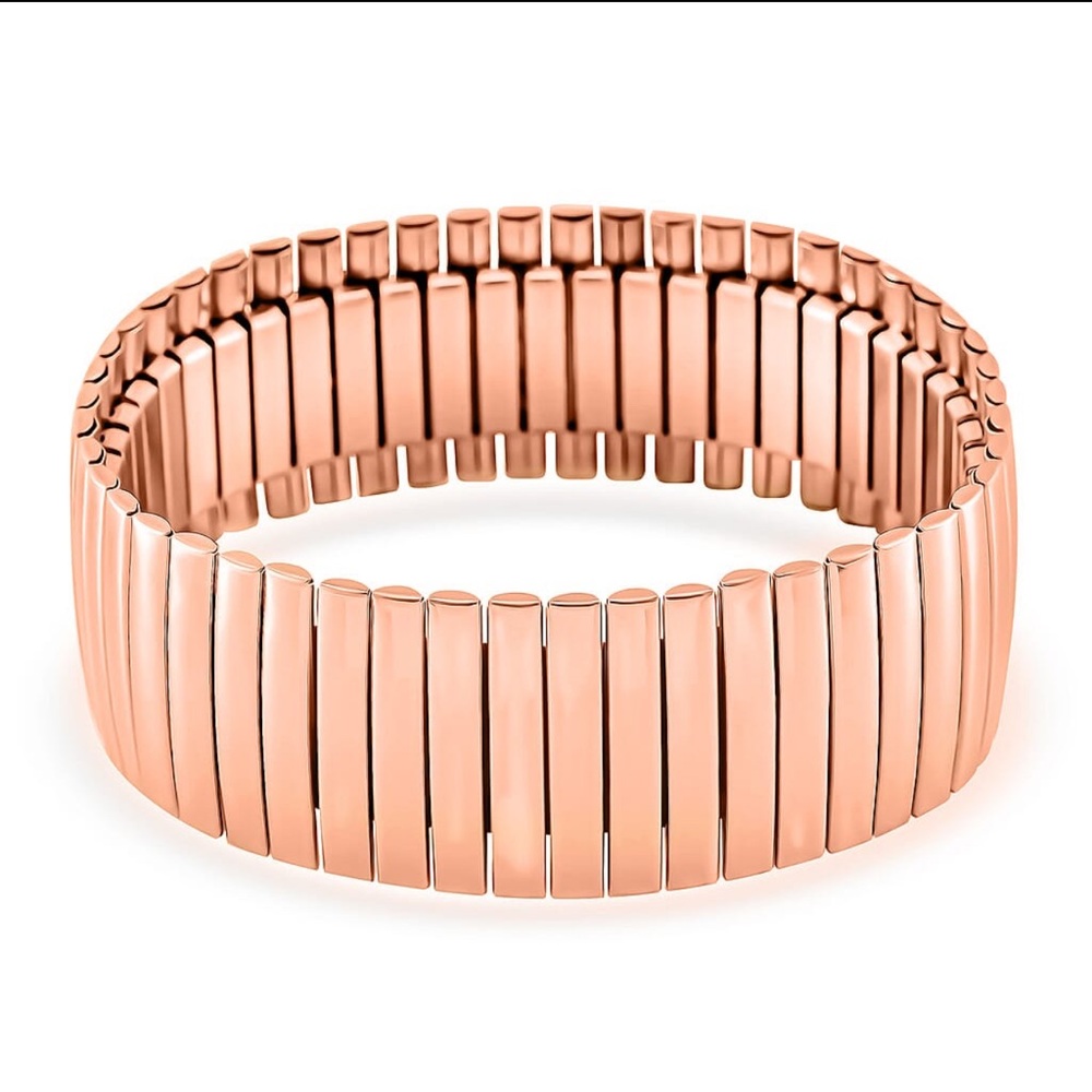 Anthropologie Herringbone Chain Bracelet 14k ION Plated in Gold Stainless Steel